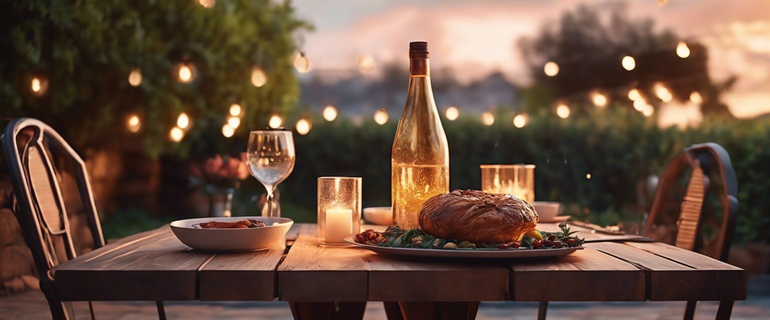 Example of an outdoor heated table